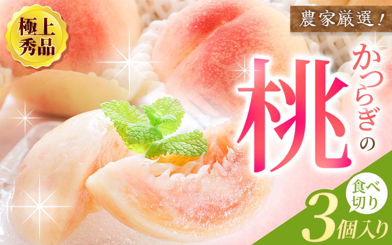 【先行予約】【厳選】あふれる果汁で口いっぱい！ 食べきりサイズ 和歌山県産 桃 3玉 2026年6月末頃～2026年8月末頃に順次発送予定（お届け日指定不可）/ 和歌山 桃 モモ フルーツ もも 白桃 果物 くだもの【kgr002】