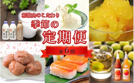 【定期便】【偶数月発送】【全6回お届け】 和歌山のこだわり　季節の定期便【tkb423】