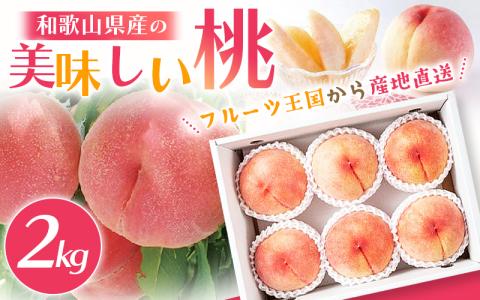 ＼月間・週間ランキング1位!/[先行予約] 和歌山県産の美味しい桃 約2kg (6〜9玉入り) もも モモ 果物 フルーツ[mat101]
