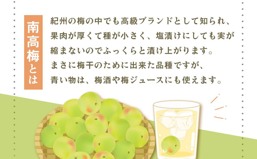 青い南高梅 2kg  L〜2L寸 紀州特産 梅酒 梅ジュースに最適！ 【先行予約：2025年6月1日以降順次発送】