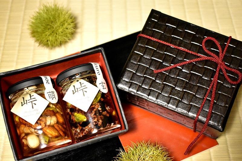 ナッツ・ドライフルーツの蜂蜜漬 峠プレミアム2種セット【萌(MOE)】【玄(KURO)】 【SW58】