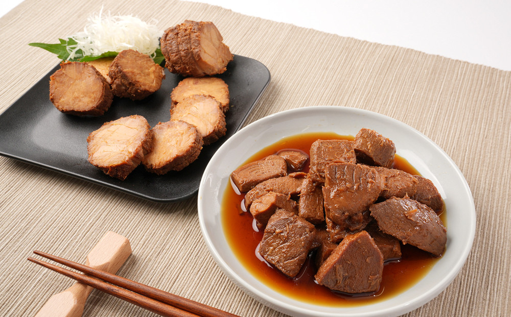 まぐろとろ煮 180g ／ まぐろチャーシュー（1本 約170ｇ×2本）×各6箱 化粧箱入り