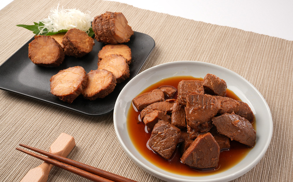 まぐろとろ煮 180g×3袋 ／ まぐろチャーシュー（1本 約170g）×2袋