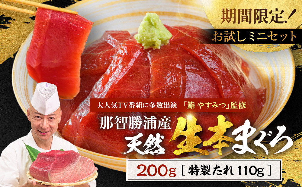 【期間限定】「鮨 やすみつ」 監修 那智勝浦の漬け鮪丼 ～生本まぐろの極み～（まぐろ柵200g・特製たれ110g付）【2026年3月～発送】