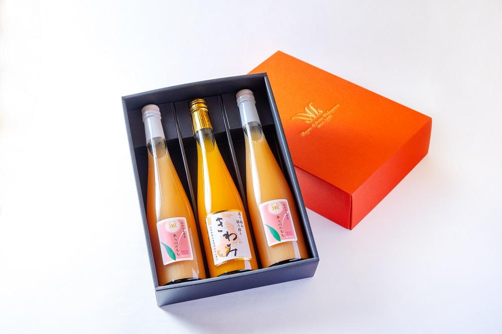 きわみ みかんジュース 1本 ／ あら川の桃 ドリンク 2本 500ml 合計 3本 入り アソートセット【mao17】