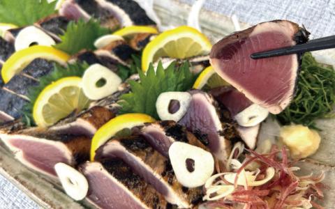 ＼鮮度抜群／ 太地町産 かつおのタタキ 約600g 【柵でお届け】【冷蔵便】 鰹 カツオ 鰹のタタキ カツオのたたき 国産 太地町【tgk108】