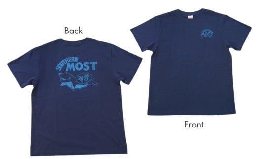 くじらとイルカのペアTシャツ(Mサイズ　黒・紺セット)【hok145】