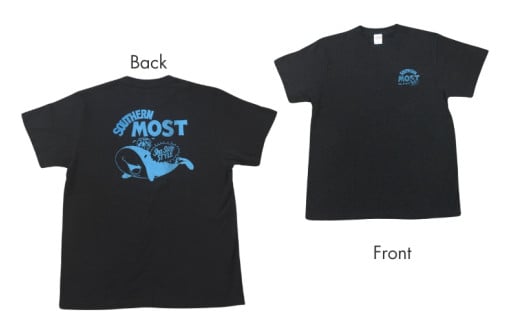 くじらとイルカのペアTシャツ(Mサイズ　黒・紺セット)【hok145】