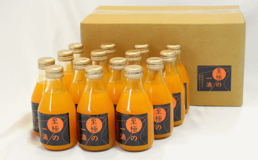 田村みかんの新鮮100％ジュース「至極の一滴」180ml×15本入り【tec935A】