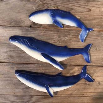 くじらの壁掛けセットB（ザトウ鯨、ナガス鯨の壁掛け）【hok110】