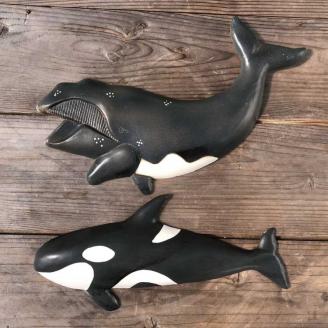 くじらの壁掛けセットC（シャチとセミ鯨の壁掛け）【hok111】
