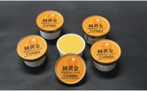 プレミアムジェラート 純黄金12個セット 有田みかんソルベ アイスクリームセット 100mlカップ ゆあさジェラートラボラトリー【kztb700-08】