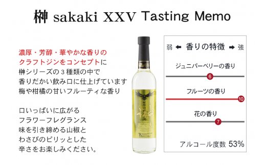 榊　sakaki　クラフトジン　3本セット　紀州熊野蒸溜所【prm012】