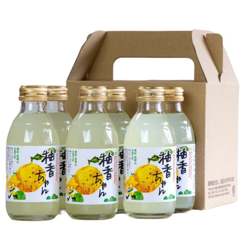 古座川町のゆずドリンク ストレートドリンク柚香ちゃん（6本入り） ゆず 柚子 柚 ユズ ジュース ドリンク【yuz100B】