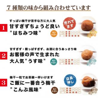 【贈答用】紀州南高梅 食べ比べセット 500g×2　（はちみつ・桃風味）【inm900-3B】