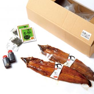 国産うなぎ 関西風蒲焼 大サイズ２枚(合計約300g)薬味付【北山グルメ市場】【miw102】