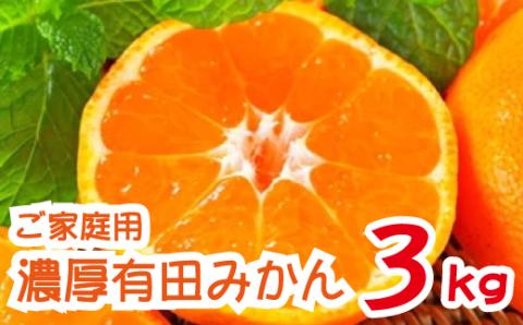 農園直送！濃厚有田みかん（ご家庭用）　約3kg【ard002-2A】
