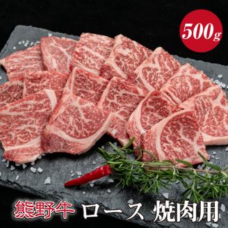 特選黒毛和牛 熊野牛 焼肉用ロース　約500g【mtf410A】
