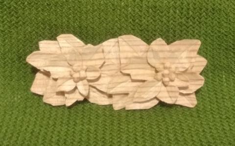 12月の帯留め（ポインセチア）（兼ブローチ）【hms017】