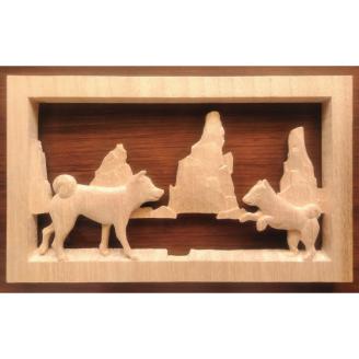 壁掛け　～再会2（橋杭岩と紀州犬）～【hms024】