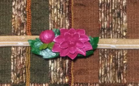 9月の帯留め（ダリア）（兼ブローチ）【hms012】