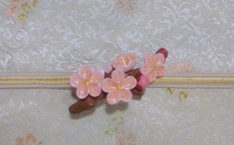 帯留め兼ブローチ（ウメ）【hms032】