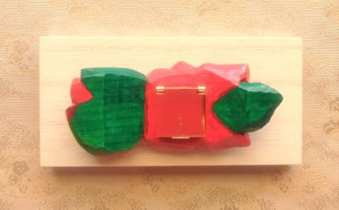 6月の帯留め（バラ）（兼ブローチ）【hms007】