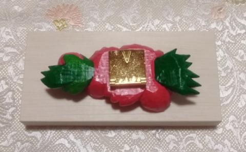 5月の帯留め（牡丹）（兼ブローチ）【hms008】