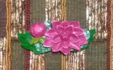 9月の帯留め（ダリア）（兼ブローチ）【hms012】