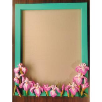 木彫り額縁（かきつばた）【hms026】