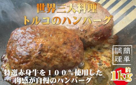 牛100%使用 世界三大料理トルコの本格ハンバーグ5個セット(200gソース入り×5)ギフト 贈答にも[kcr105]