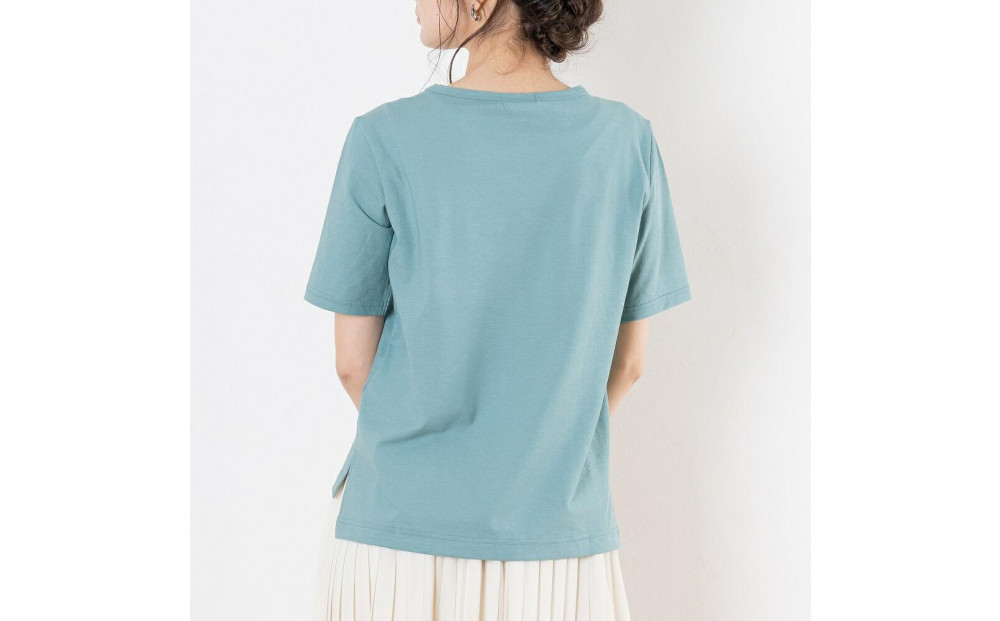 レディースカットソー 半袖 グリーン M