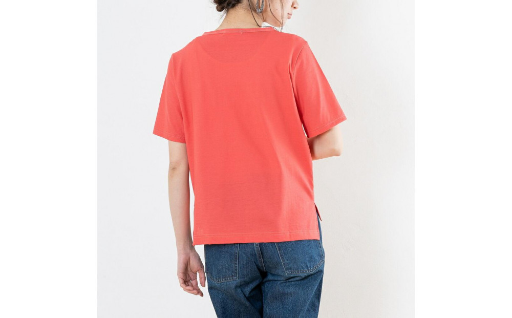 レディースカットソー 半袖 ローズピンク M