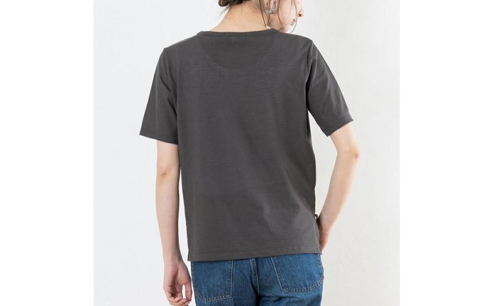 レディースカットソー 半袖 モカチャコール L