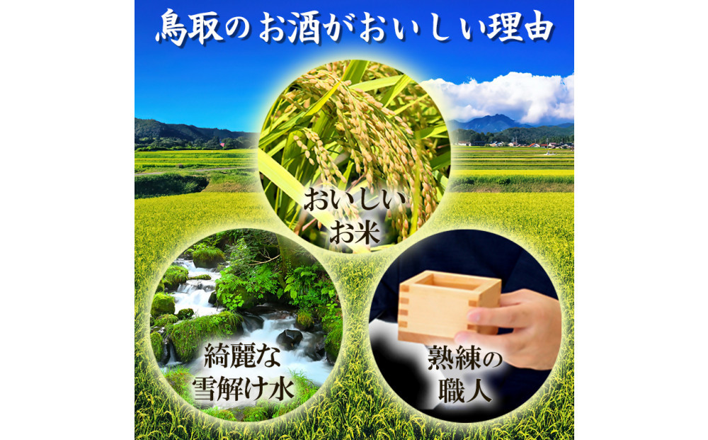 純米大吟醸と純米吟醸 鳥取の地酒(日本酒)飲み比べセット 720ml×2本