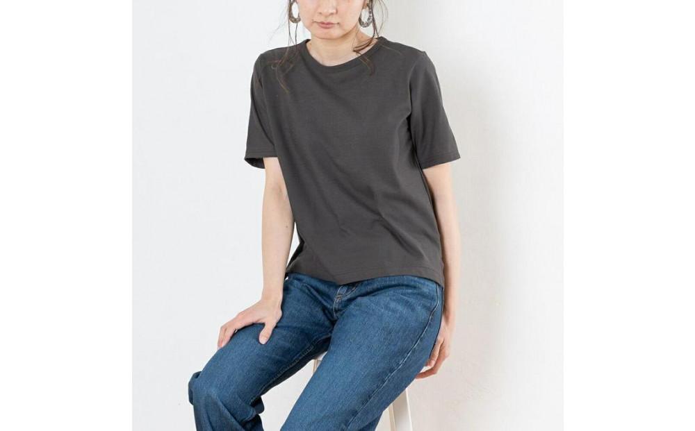 レディースカットソー 半袖 モカチャコール L