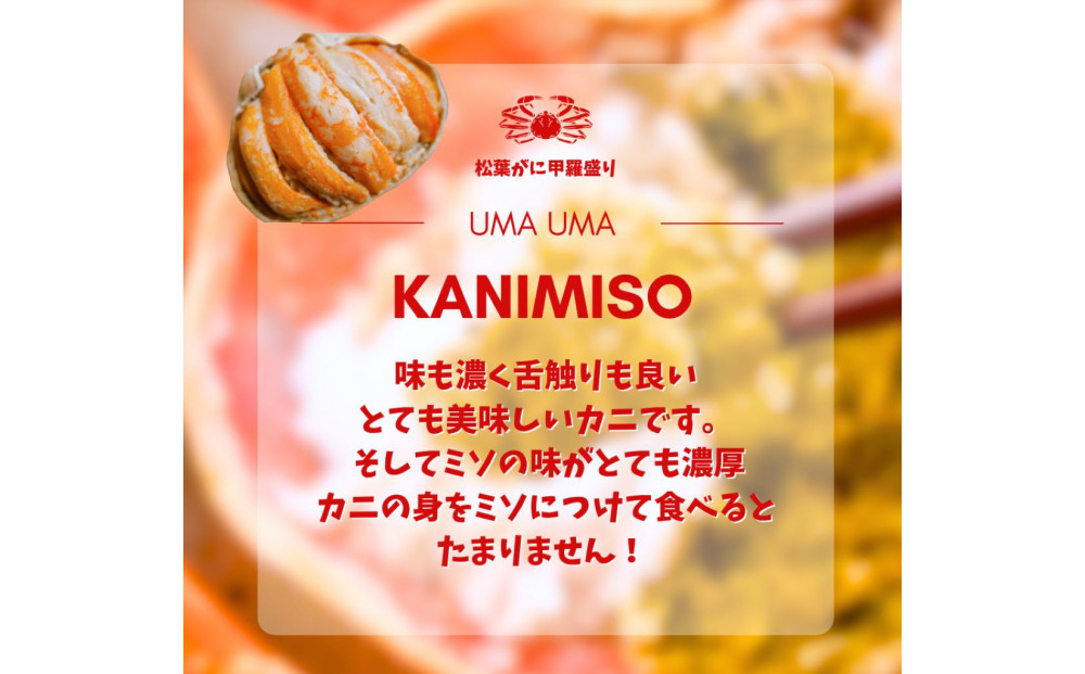 松葉がに 甲羅盛り 2個【11月中旬から入荷次第発送】