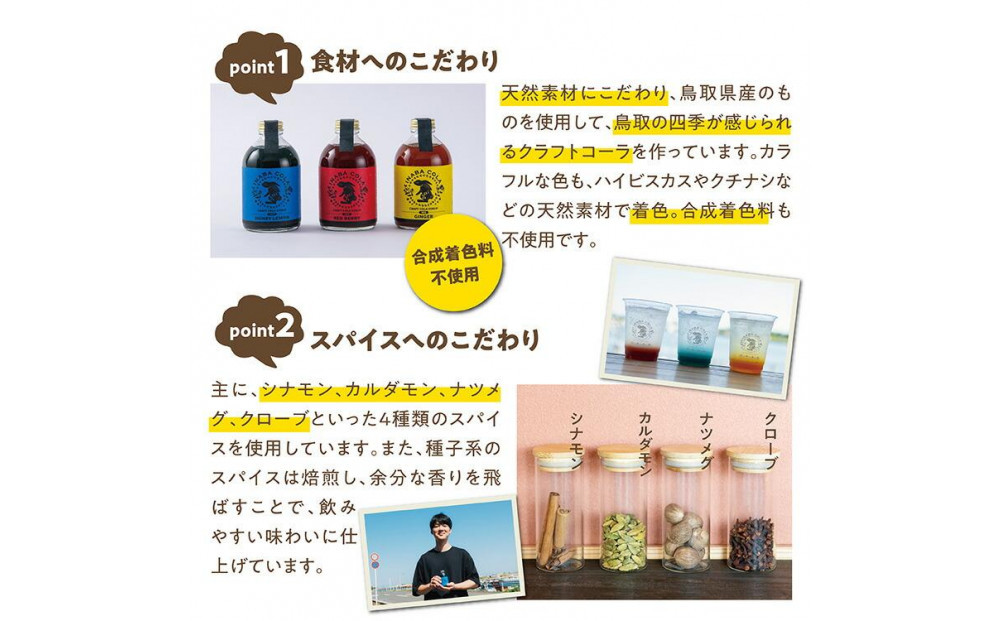 因幡コーラシロップBセット(ジンジャー・ハニーレモン)