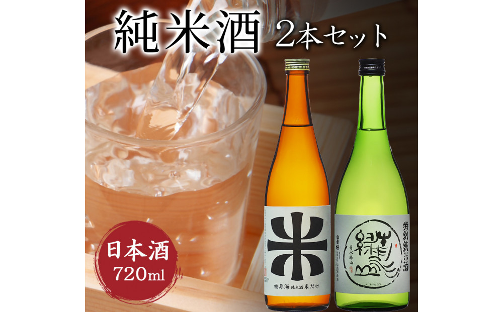 鳥取の地酒(日本酒)純米酒 飲み比べセット 720ml×2本