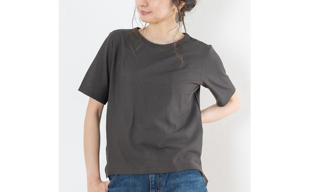 レディースカットソー 半袖 モカチャコール M