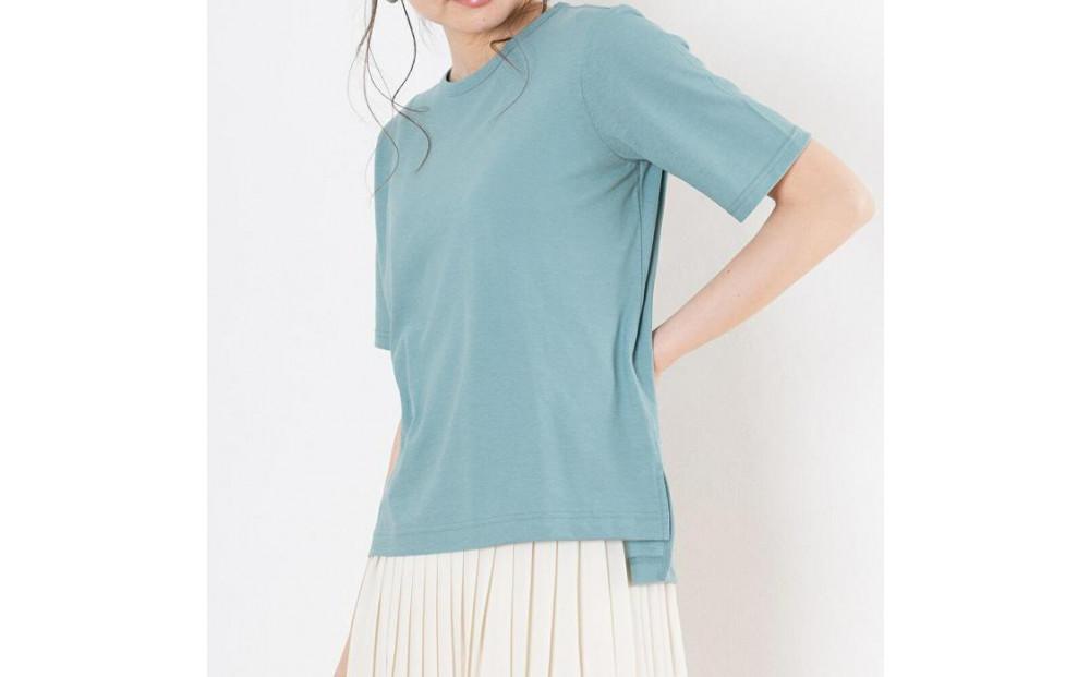 レディースカットソー 半袖 グリーン L