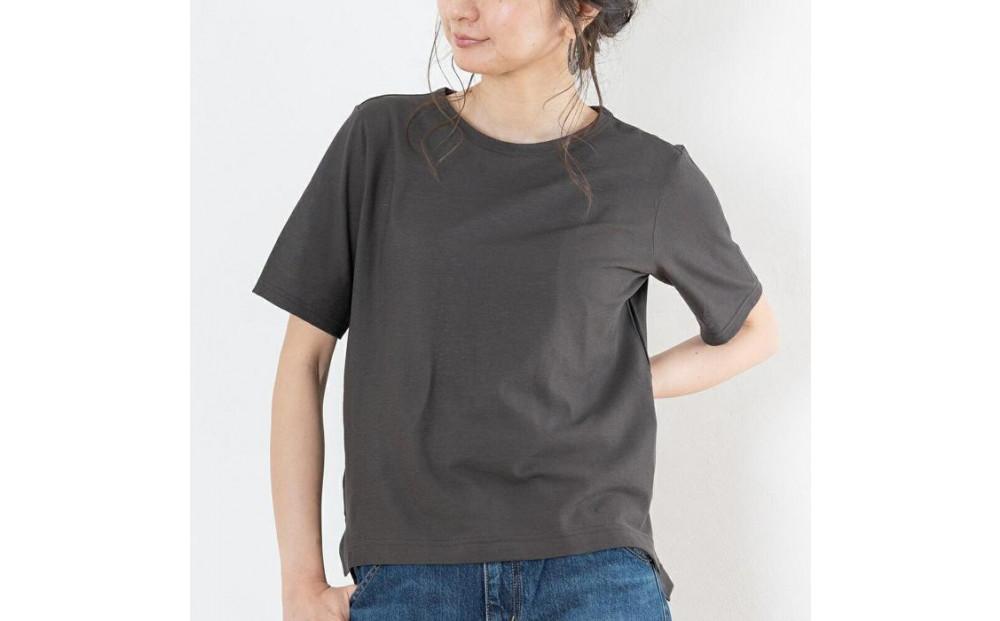 レディースカットソー 半袖 モカチャコール L