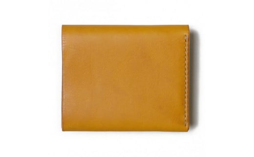MOTOミニウォレット（YELLOW）　LEATHER & SILVER MOTO　本池秀夫監修 YELLOW 縦8cm×横10cm×マチ3cm