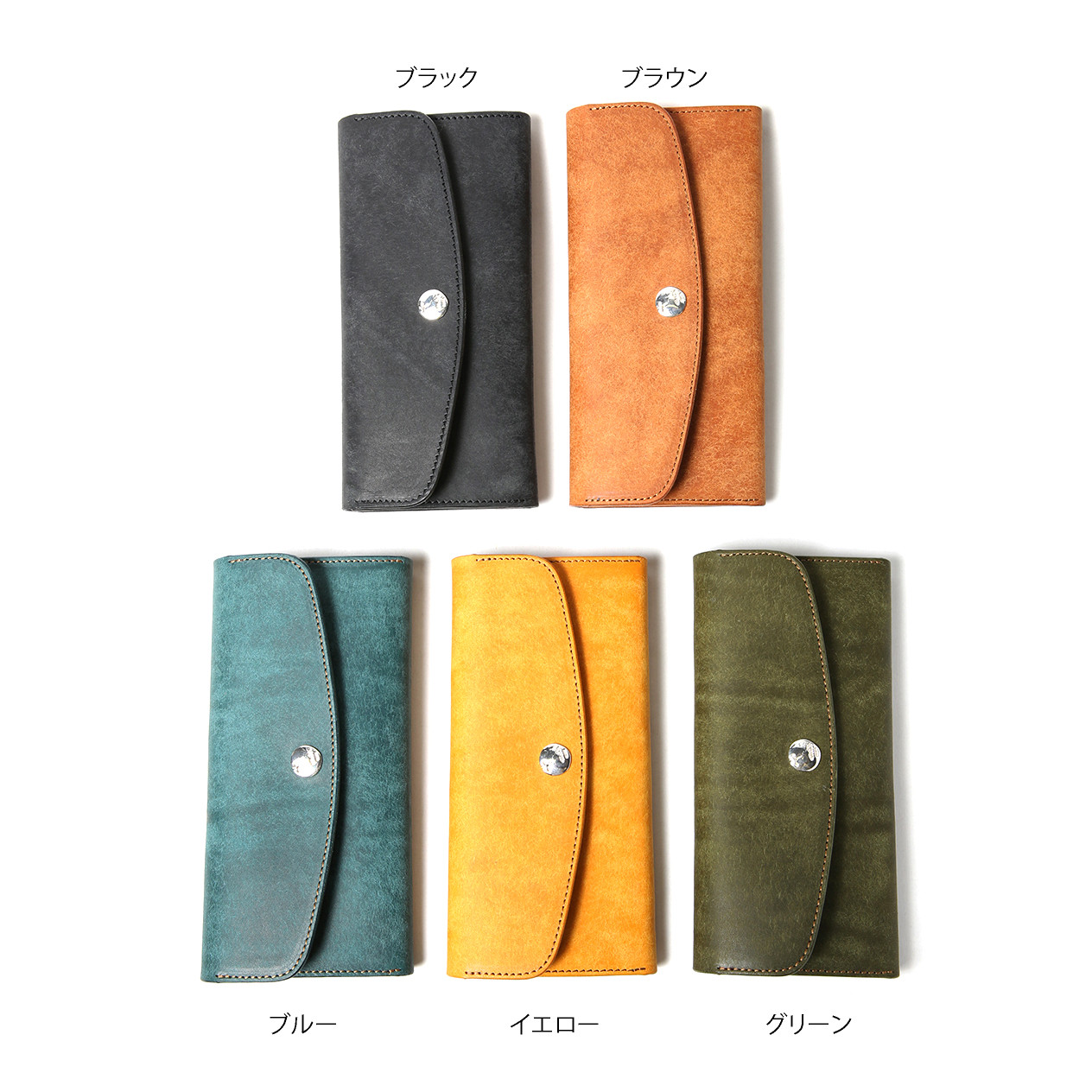 ＭＯＴＯマットバケッタロングウォレット(BLUE)本池秀夫監修 LEATHER & SILVER MOTO