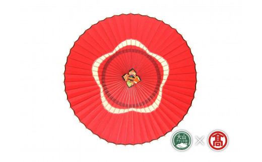 <淀江傘>蛇の目傘（赤）（大山ブランド会）