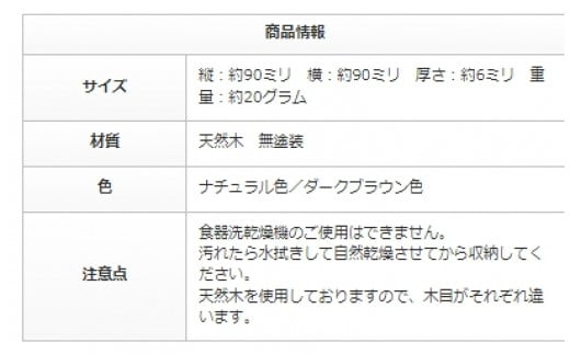 星取県の星コースター5枚セット【カラー:ナチュラル】