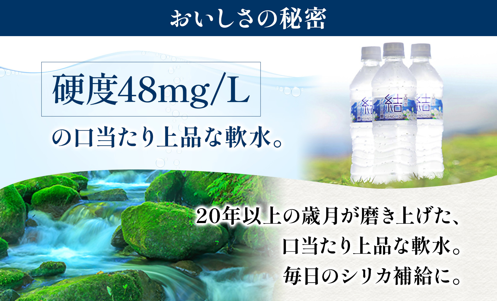 大山山麓天然水「結」500ml×96本セット