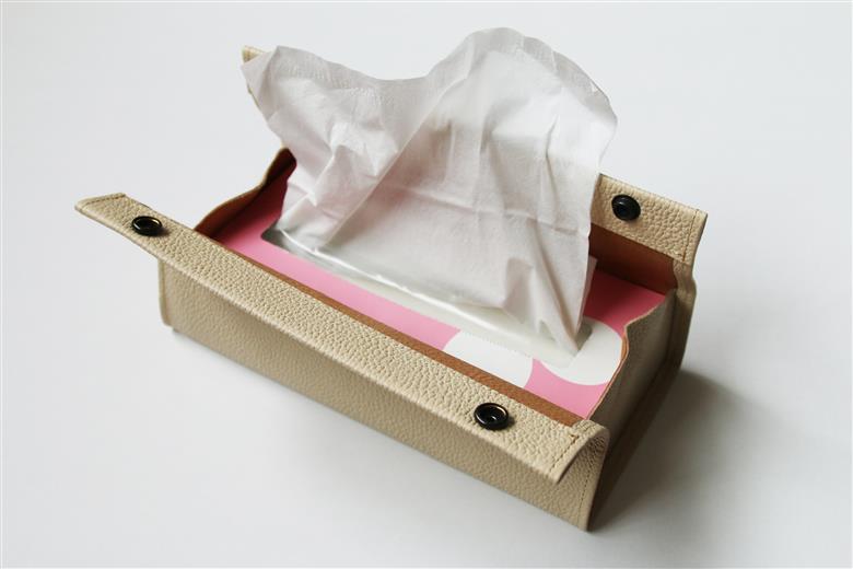 本池美術館限定 ティッシュボックス(CREAM)本池秀夫監修