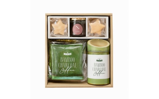 珈琲舎en　竹炭コ－ヒ－＆いけがみ星取県の手作りもなかセット