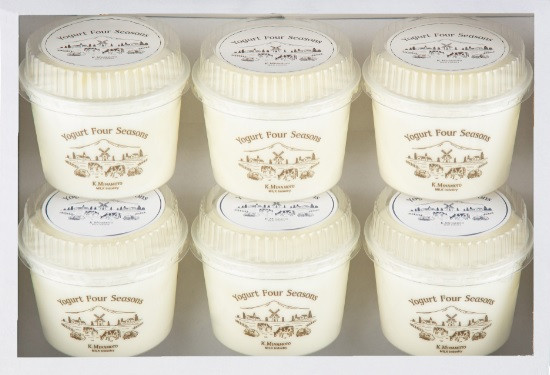 源吉兆庵乳業＜ヨーグルトフォーシーズンズ＞カップヨーグルト　プレーン2種6個入 【天満屋選定品】 吉兆庵